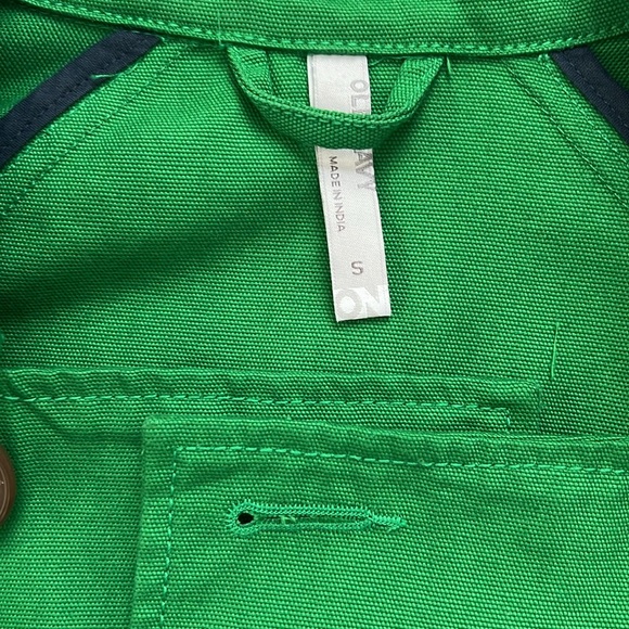 Old Navy Women's Size Small Green Pea Coat Jacket with 3/4 Cuff Button Sleeves - Picture 3 of 6